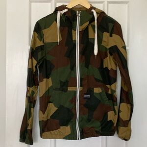 Abstract camouflage windbreaker